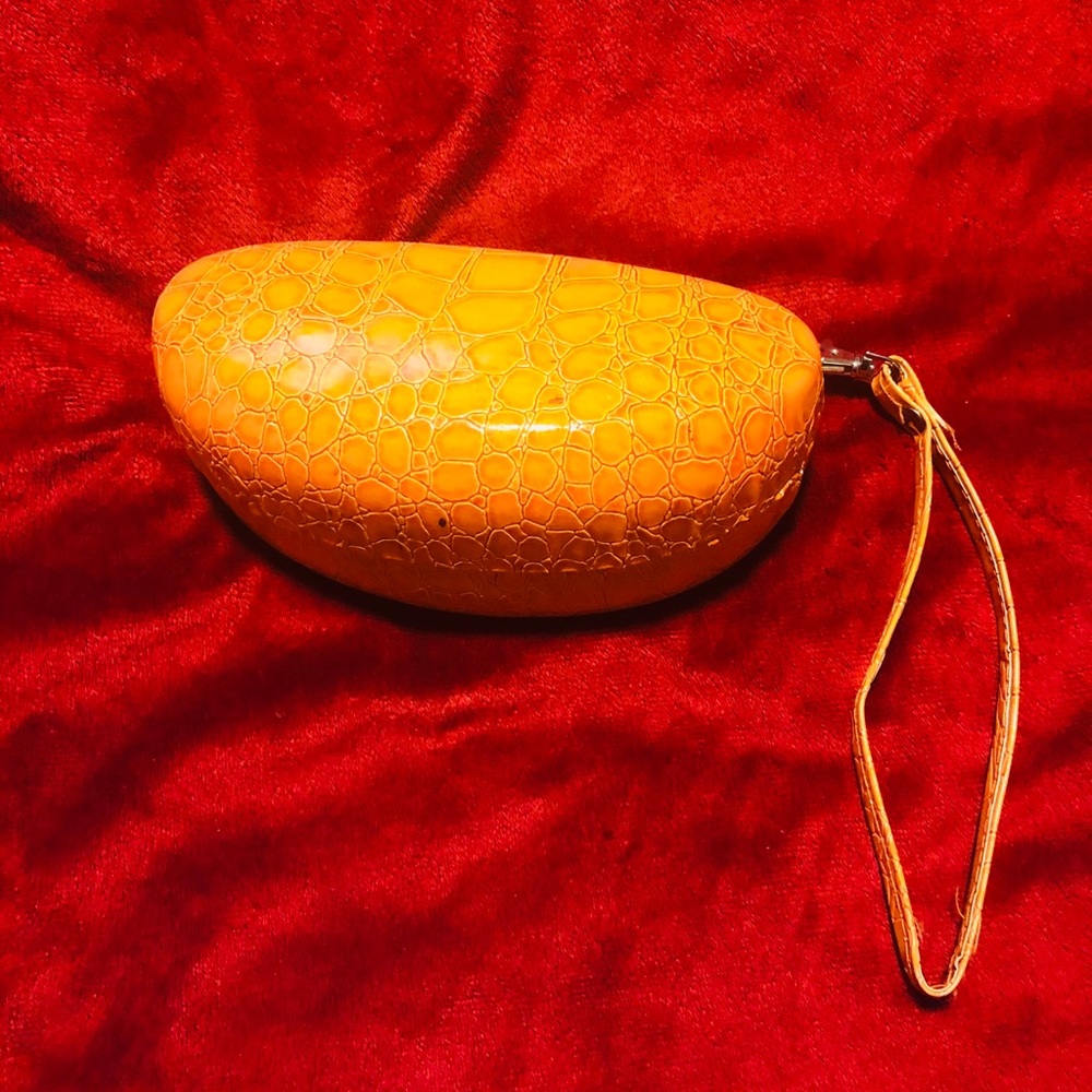 Large sunglass case with wristlet strap